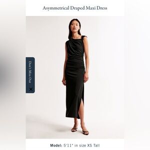Abercrombie & Fitch Asymmetrical Draped Maxi Dress